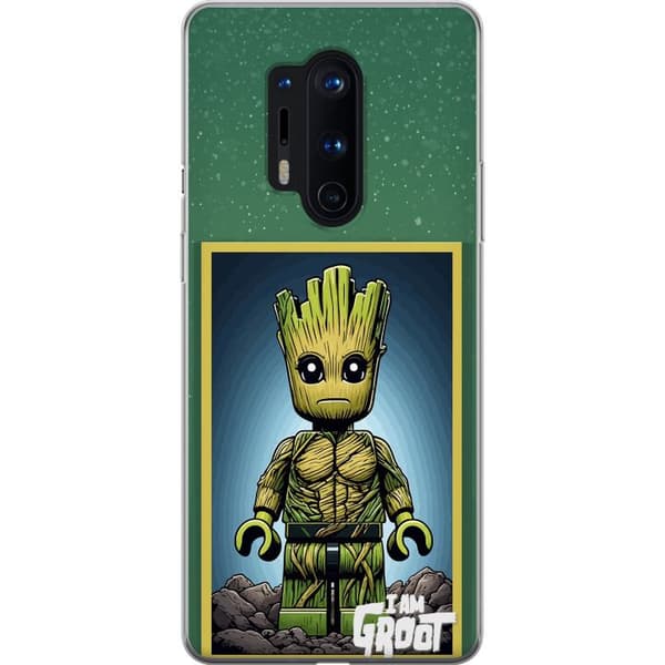 Kompatibelt Mobildeksel til OnePlus 8 Pro Robot med röda ögon grå