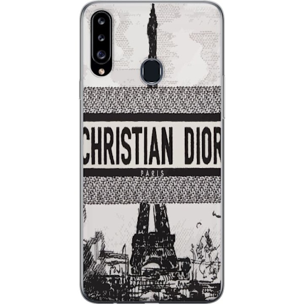 Samsung Galaxy A20s Genomskinligt Skal Christian Dior