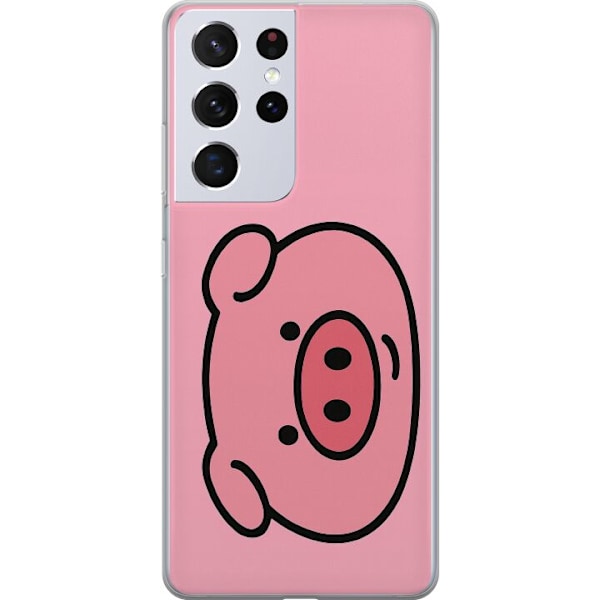 Samsung Galaxy S21 Ultra 5G Läpinäkyvä kuori Kawaii Piggy
