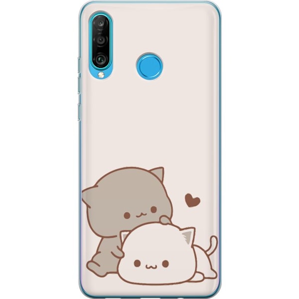 Huawei P30 lite Gennemsigtig cover Kawaii Søde Katte