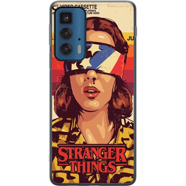 Motorola Edge 20 Pro Gennemsigtig cover Stranger Things VHS