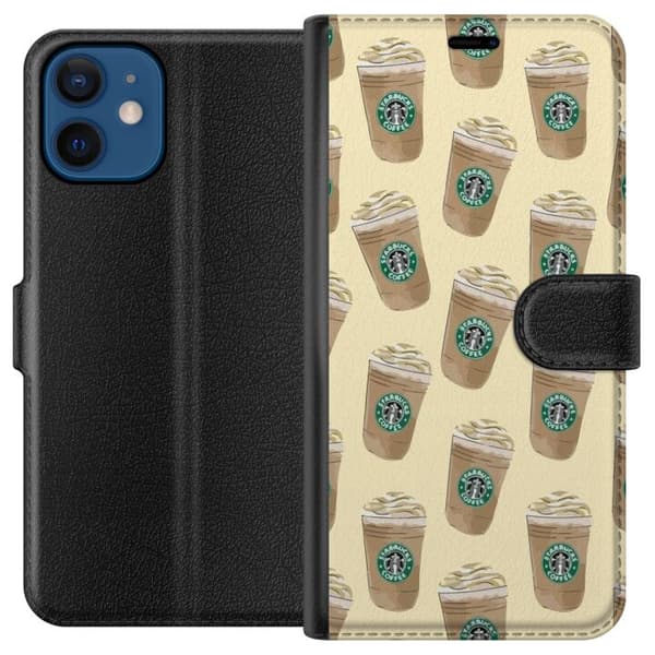 Yhteensopiva Lompakkokotelo Apple iPhone 12 Kahvi Kuvio