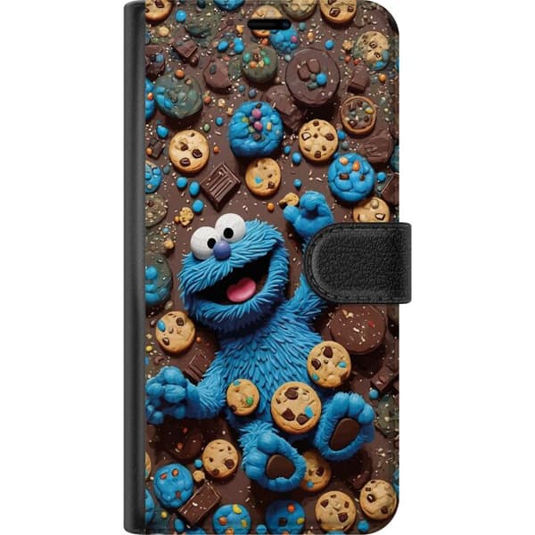 Kompatibelt Plånboksfodral till Apple iPhone 7 Lekfull blå tecknad figur omgiven av kakor blå