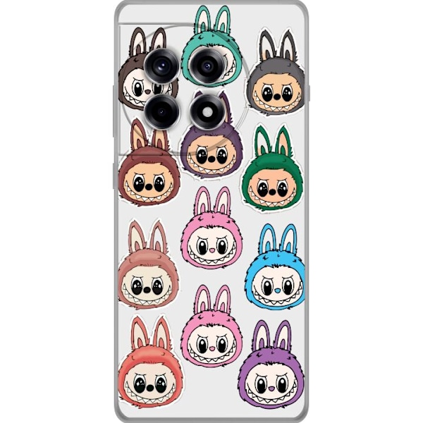 OnePlus 12R Läpinäkyvä kuori Labubu Macaron Monster - Söp