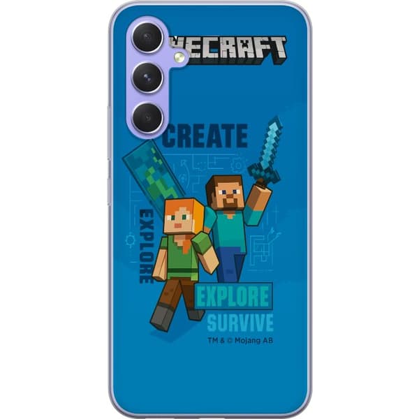 Kompatibelt Mobildeksel til Samsung Galaxy A54 Minecraft Grotter