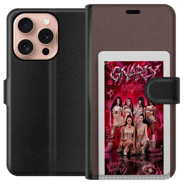 Kompatibelt Plånboksfodral till Apple iPhone 16 Pro KATSEYE rosa