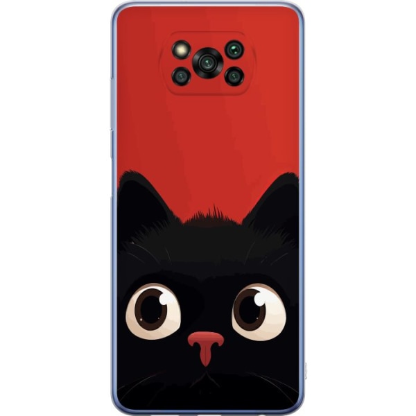Xiaomi Poco X3 Pro Läpinäkyvä kuori Leikkisä Kissa