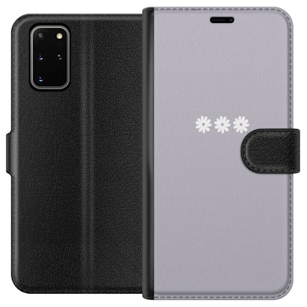 Samsung Galaxy S20+ Lompakkokotelo Lila Blomminimalismi - tyylikäs kukkakuva lila taustalla