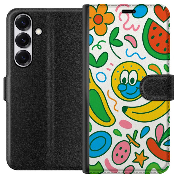 Samsung Galaxy S25 Tegnebogsetui Sommerfugle Slør