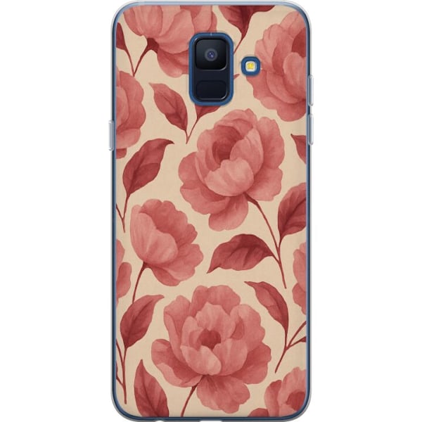 Samsung Galaxy A6 (2018) Genomskinligt Skal Rose Bloom