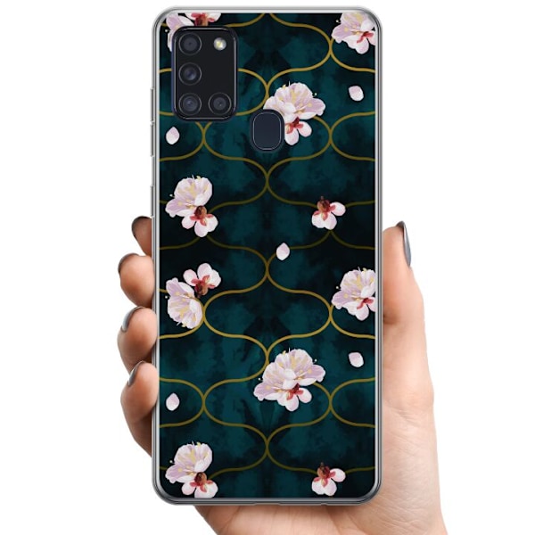 Samsung Galaxy A21s TPU Mobilcover Blomster