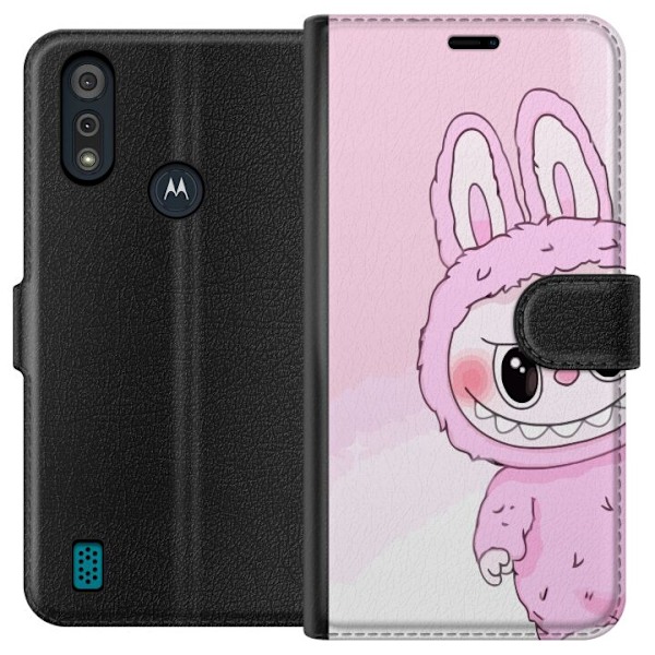 Motorola Moto E6i Tegnebogsetui Labubu Kanin-serien