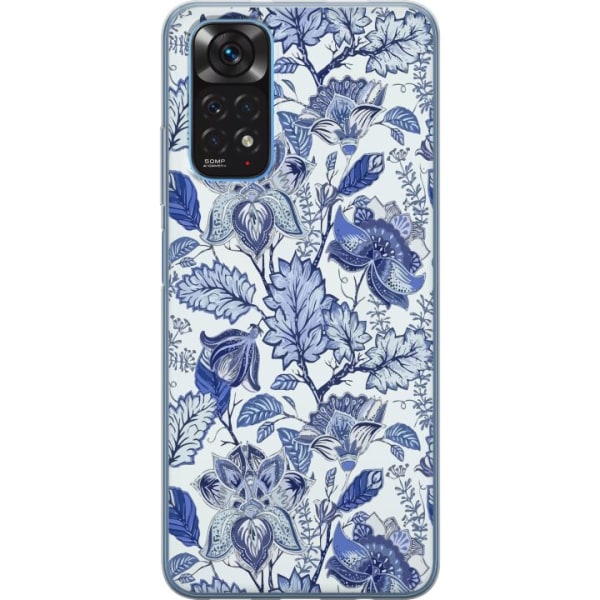 Xiaomi Redmi Note 11S Gjennomsiktig deksel Blomster Blå...