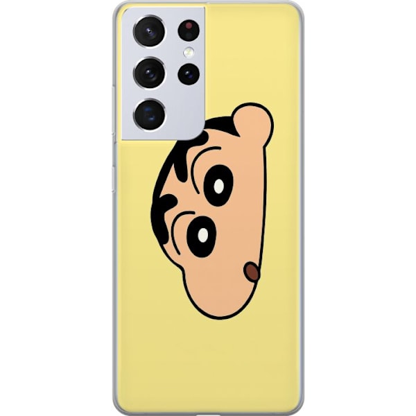 Samsung Galaxy S21 Ultra 5G Läpinäkyvä kuori Peeking Shinchan