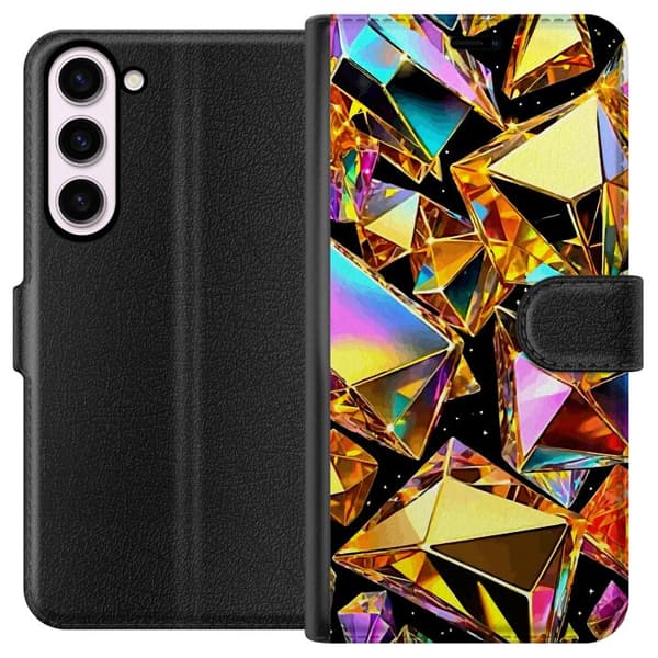 Kompatibelt Plånboksfodral till Samsung Galaxy S23+ 3D Guld