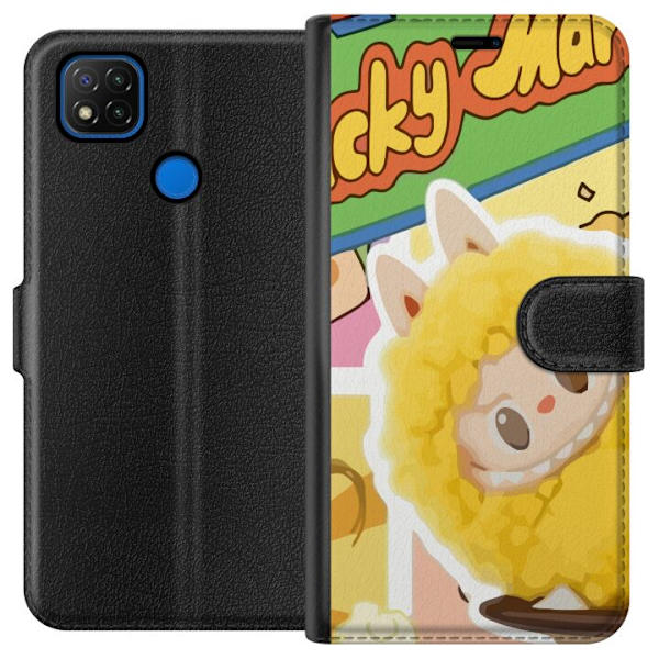 Xiaomi Redmi 9C Lompakkokotelo Labubu Wacky Mart Pop Mart -sarjan keräilyfiguuri Söpö Muotoilu Suosittu Teemalelu Sarja Luova Taidelelu