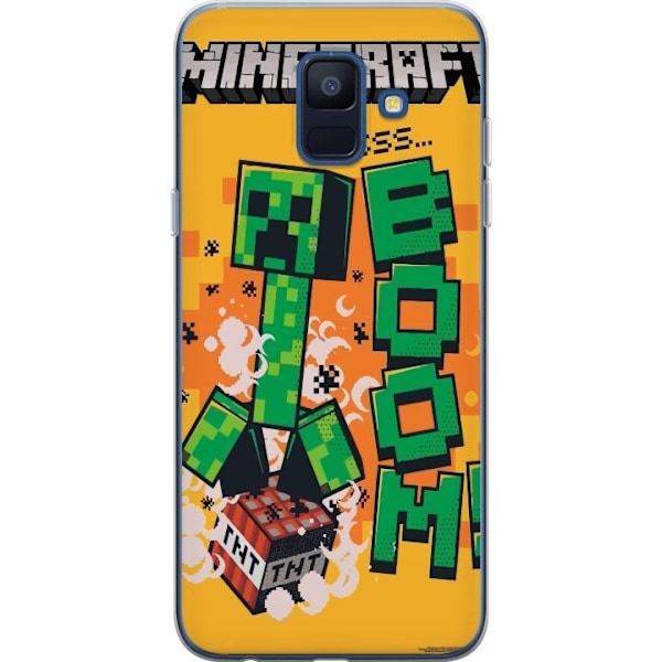 Samsung Galaxy A6 (2018) Genomskinligt Skal Minecraft Boom