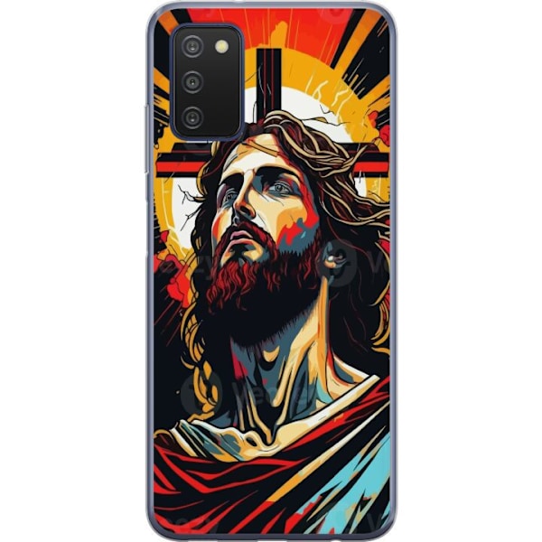 Samsung Galaxy A03s Läpinäkyvä kuori Jeesus ja Kortti - uskonnollinen motiivi syvällä symboliikalla
