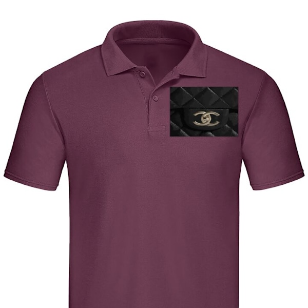 Poloshirt til Voksen | Elegant Poloshirt Chanel Sort Bordeaux XX-Large