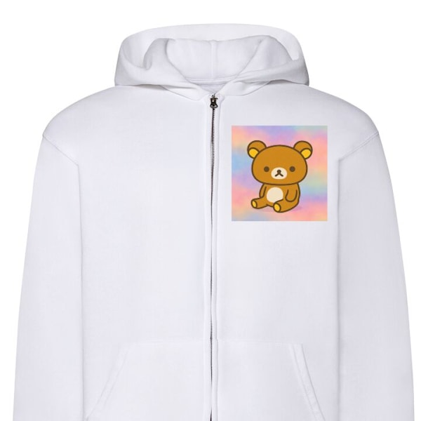 Zip-Hettegenser | Hettegenser med Glidelås for Voksne Kawaii Sanrio Rilakkuma hvit XL