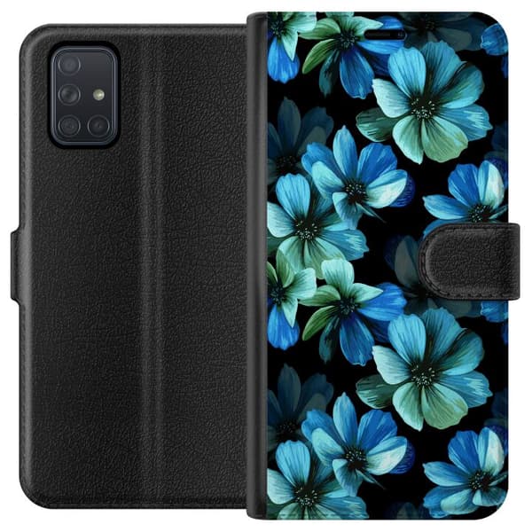 Kompatibelt Plånboksfodral till Samsung Galaxy A71 Blommor