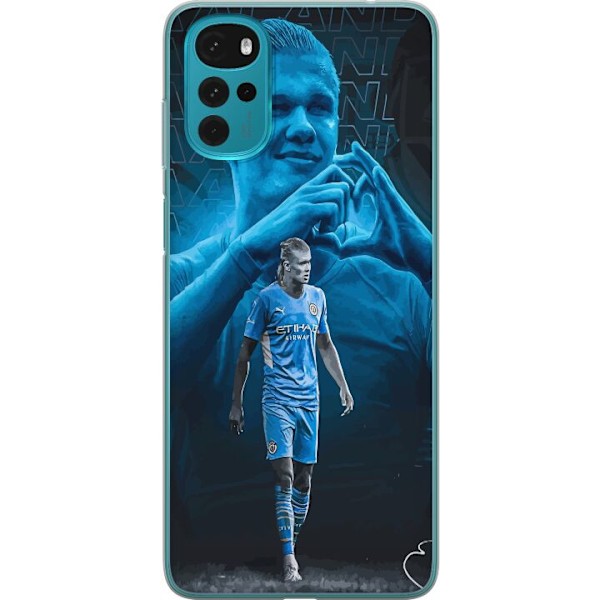 Motorola Moto G22 Gennemsigtig cover Erling Haaland