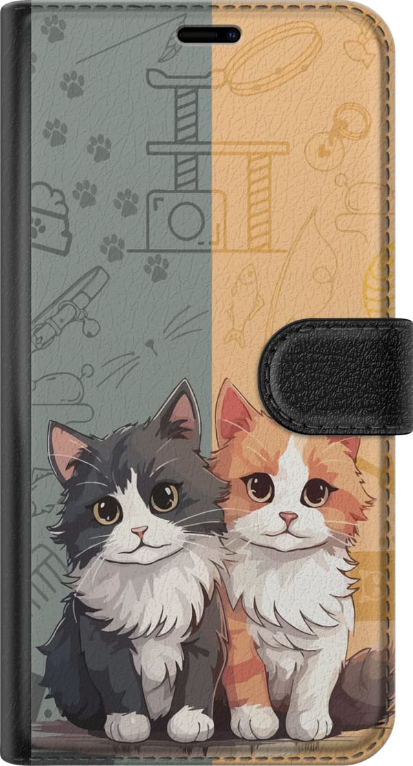 Kompatibelt Plånboksfodral till Apple iPhone 17 Katter