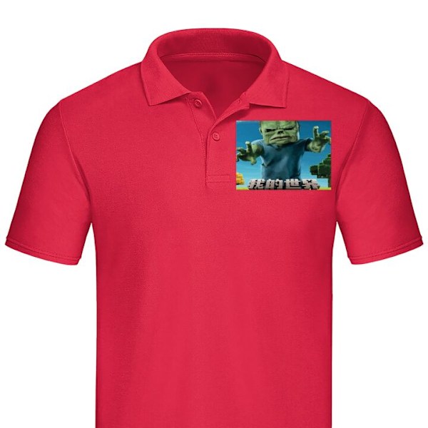 Poloshirt til Voksen | Elegant Poloshirt A Minecraft Movie Rød XX-Large