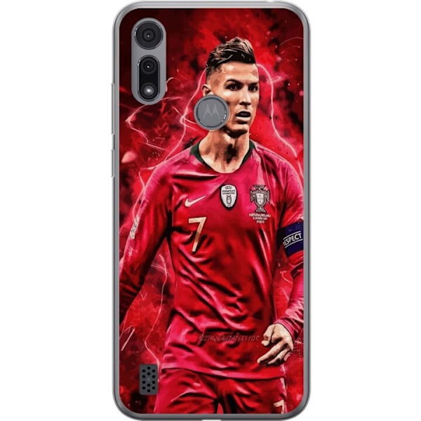 Motorola Moto E6i Genomskinligt Skal Ronaldo Skills – CR7 Design för Äkta Supporters