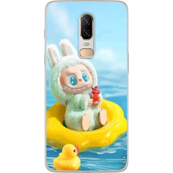 OnePlus 6 Läpinäkyvä kuori Labubu Stripe Attack - Raidat ko