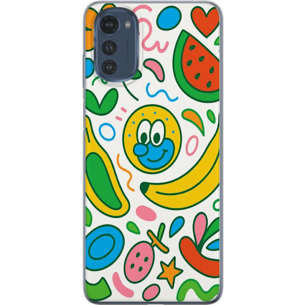 Motorola Moto E32s Gennemsigtig cover Sommerfugle Slør