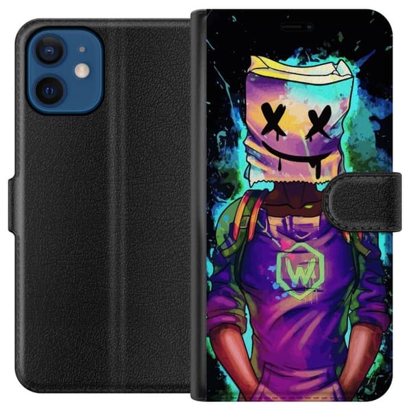 Kompatibelt Plånboksfodral till Apple iPhone 12 Fortnite Marshmello