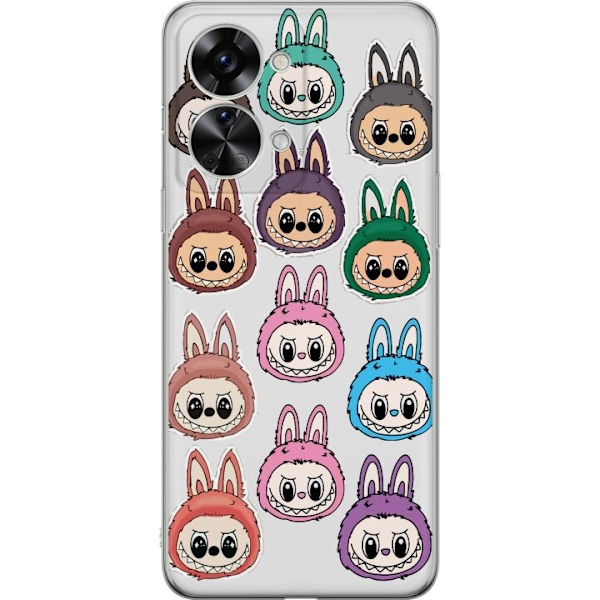 OnePlus Nord 2T Genomskinligt Skal Labubu Macaron Monster –