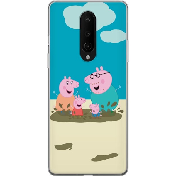 OnePlus 8 Läpinäkyvä kuori Greta Possu Perhe Jori Mutapuro Lasten Kuva Sarja Suosittu Lasten Hahmo Ilo