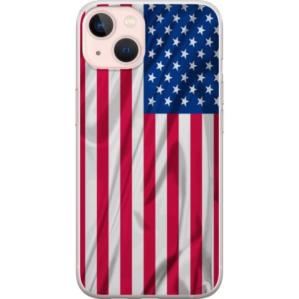 Apple iPhone 13 mini Gjennomsiktig deksel USA flagg
