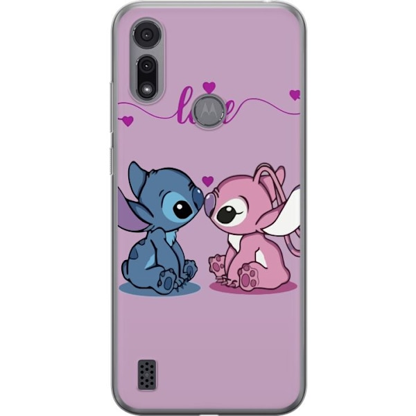 Motorola Moto E6i Gjennomsiktig deksel Lilo & Stitch – Angel