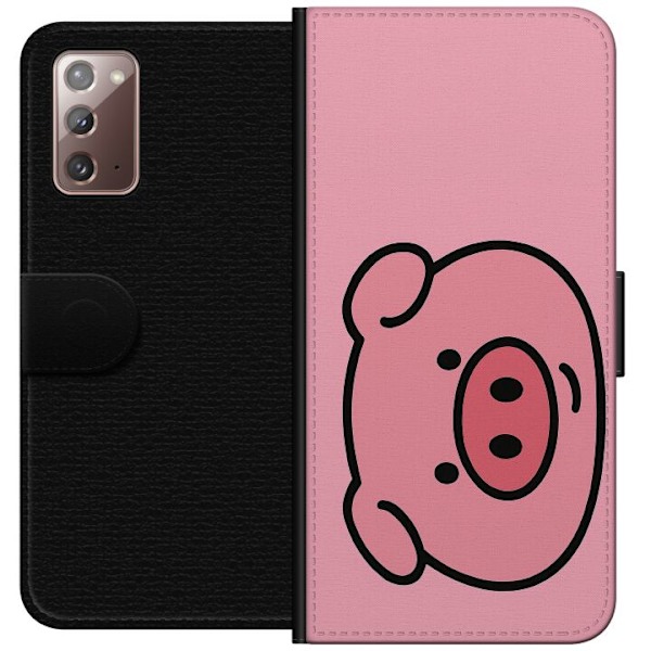 Samsung Galaxy Note20 Lompakkokotelo Kawaii Piggy