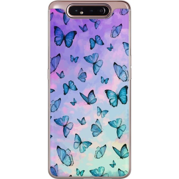 Samsung Galaxy A80 Gennemsigtig cover Sommerfugle