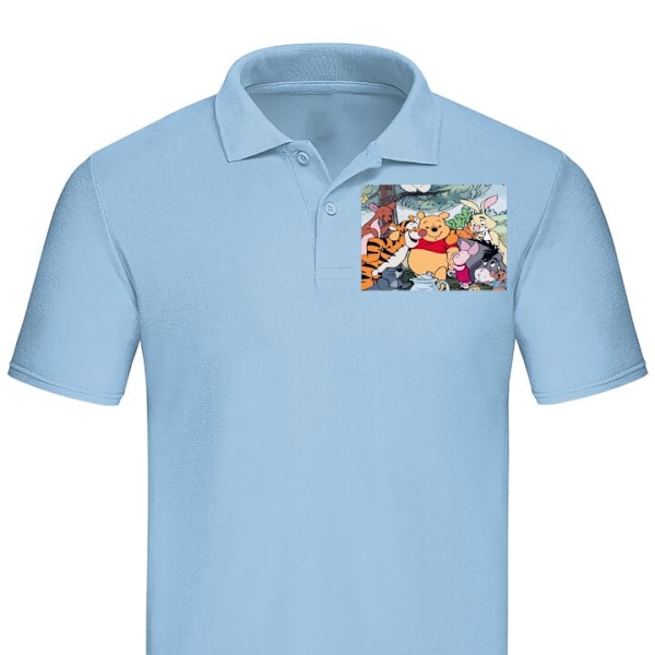 Poloshirt til Voksen | Elegant Poloshirt Peter Plys og hans ve Lyseblå X-Large