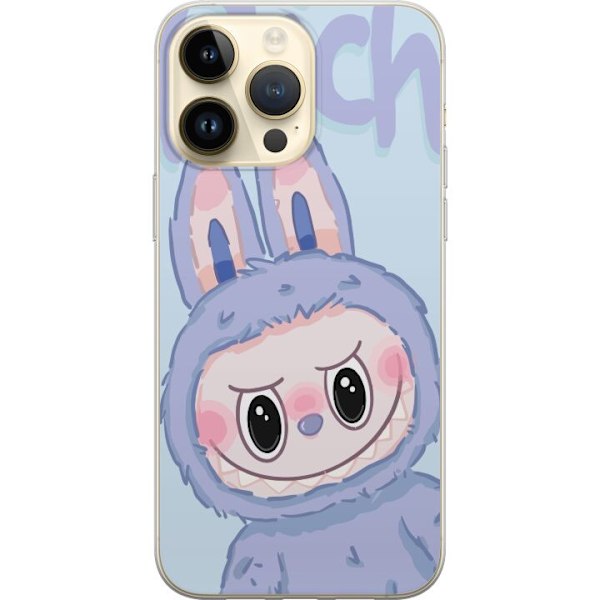 Apple iPhone 15 Pro Max Gennemsigtig cover Blå Kanin Labubu
