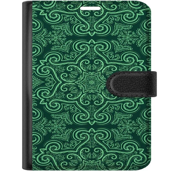 Kompatibelt Plånboksfodral till Apple iPhone Duo Gröna ornament grön