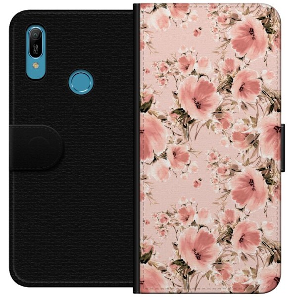 Huawei Y6 (2019) Lommeboketui Blomster