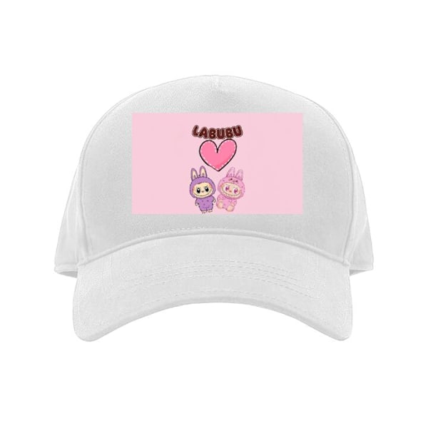 Keps för Vuxen | Klassisk Justerbar Keps Labubu Pink Monster vit Vuxen