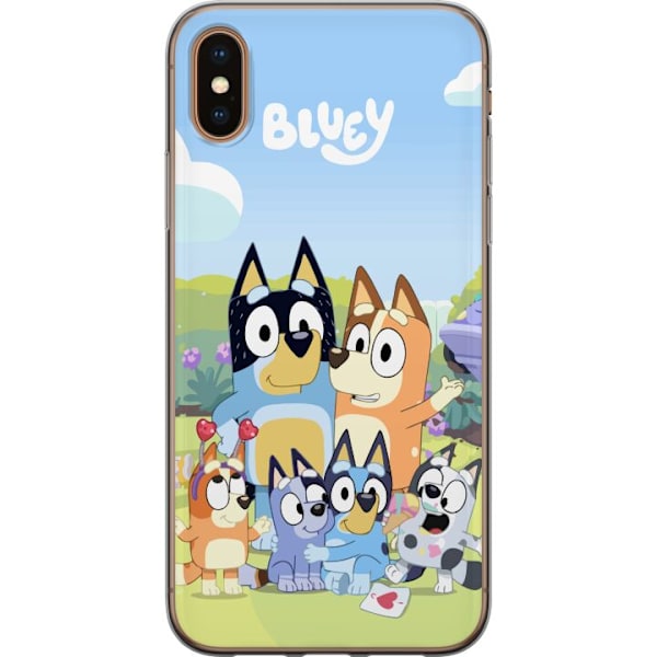 Apple iPhone XS Max Genomskinligt Skal Bluey mobilskal med hela familjen i färgglad design