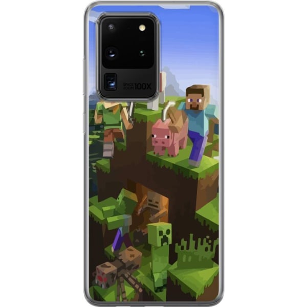 Samsung Galaxy S20 Ultra Läpinäkyvä kuori Minecraft