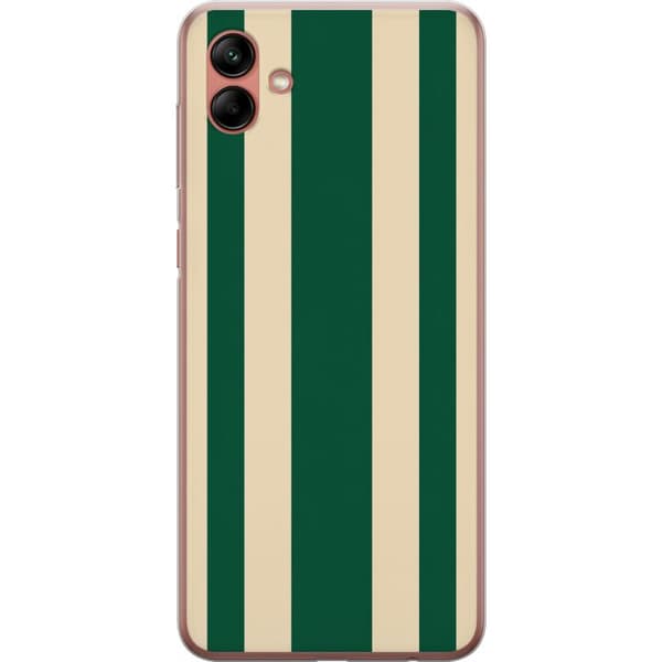 Kompatibelt Mobildeksel til Samsung Galaxy A04 Grønnbeige striper grønn