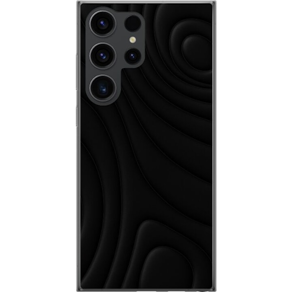 Samsung Galaxy S24 Ultra Gennemsigtig cover Sorte Bølger