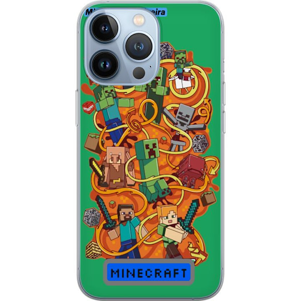 Apple iPhone 13 Pro Läpinäkyvä kuori Minecraft
