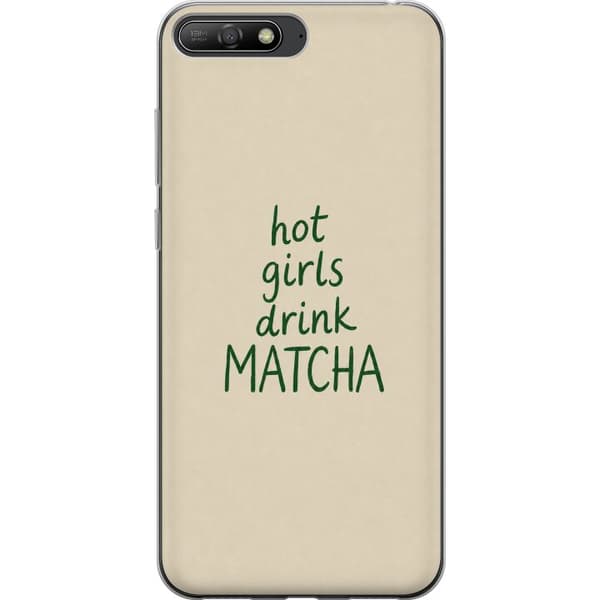 Kompatibelt Mobildeksel til Huawei Y6 (2018) Matcha-jenter beige