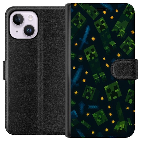 Apple iPhone 15 Plus Tegnebogsetui Minecraft Dungeons Mob